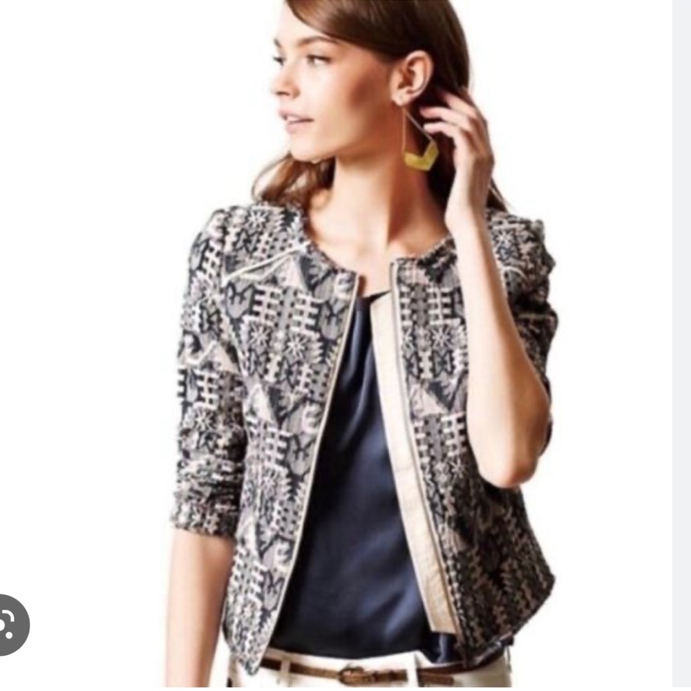 Anthropologie Hei Hei Fiefo Tapestry zip up jacket